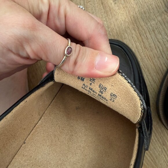 Naturalizer Zoren Loafers Black Vegan Patent Leather Minimalist Simple 6 - Picture 6 of 11